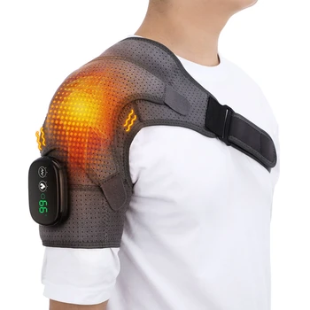 Предпазен колан Подкрепа на рамото вибрации на дисплея LED Расчалки рамото електрическо отопление за През рамо за Подкрепа За облекчаване на Болки В Ставите При артрит