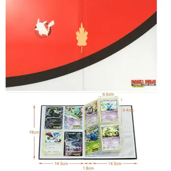 4 Джоба Албум Pokemon 240 Игра на Книгата Livre Pokémon Playing Game Мушкам Топка GX Колекционер Папка-твърда Подвързия Изтегления Списък на Притежателя на Картата Играчки