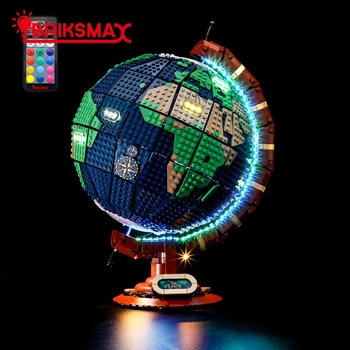 BriksMax Led Лампа Комплект за 21332 Глобус Набор от градивни блокове (не включва модел) Тухли Играчки за Деца