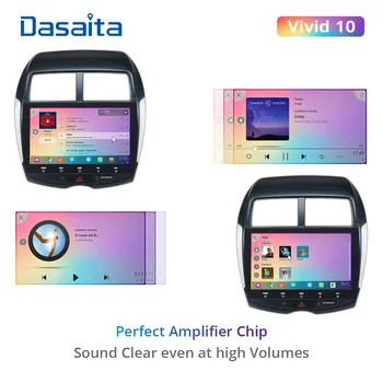 Dasaita Vivid За Mitsubishi ASX 2007-2017 Кола стерео Android радиото в автомобила Carplay Android Авто 1280*720 GPS DSP 4G 64G