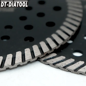 DT-DIATOOL 2 бр. Диамантени пильный диск Тесен Турбо с няколко дупки с Диаметър Пильного диск 105 mm 115 mm 125 mm 180 mm 230 mm Режещия диск 0