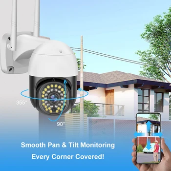 ICSee Външна WIFI 5MP Камера за Сигурност и Видеонаблюдение Двупосочна Аудио Автоматично Следене на Умен Дом-Безжична IP Камера