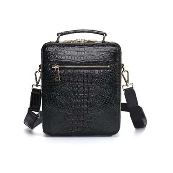 Madun нова чанта от крокодилска кожа на едното рамо, мъжка чанта, изработена от крокодилска кожа, мъжка бизнес чанта, богат на функции мъжки чанти