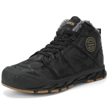 OLOMLB зимна защитна капачка с пръсти, водене жив топлина, мъжки памучни обувки дантела, улични армейските обувки специални сили, мъжки зимни обувки 0