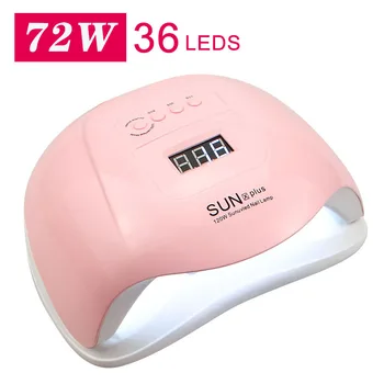 SUN X 72 PLUS W Лампа За Нокти UV Led Лампа За Нокти Сушилня С Таймер Автоматичен Сензор За Изсушаване на Гел-Лак Професионална Лампа За Маникюр