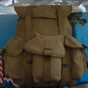 Армейски раница Армията на САЩ M14, Военен Раница, Пътна Холщовая Чанта За Пътуване, Зелен, Каки