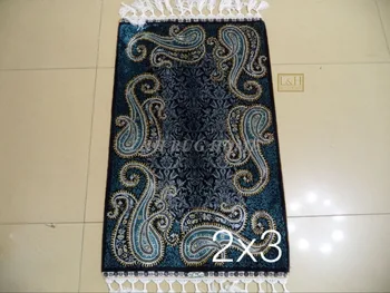 Безплатна доставка и 2 'X3'230 Линия Ръчно изработени от естествена Коприна Източен Персийски Килим ръчно Плетени копринен килим за декорация на дома 0