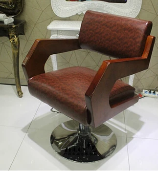 Висококачествена дървена салонное стол коса стол с подлакътник Континентален проста прическа салонные столове стол