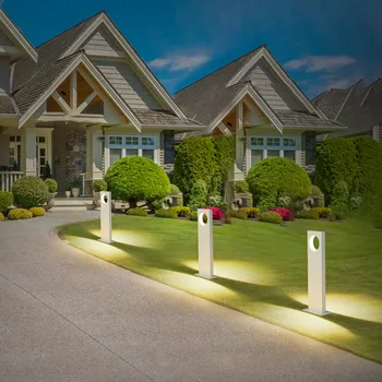 Водоустойчив COB 7 Watt LED Градински Тревата Лампа Модерен Алуминиев Стълб Светлина, Външен Двор, вила пейзаж тревата стълбове светлина