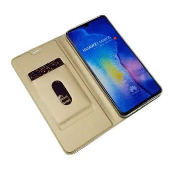 Изключително тънък кожен калъф Huawei Капитан 20, електронен портфейл от Изкуствена Кожа, флип-надолу поставка, чанта за носене Със слот за карта