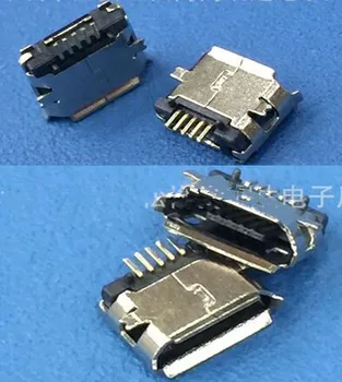 МИКРО-USB 5 ПЕНСА. Болт щепсела 2pin Фиксиран SMD, Хвостовая зарядно устройство ще захранване на изход, нова и оригинална