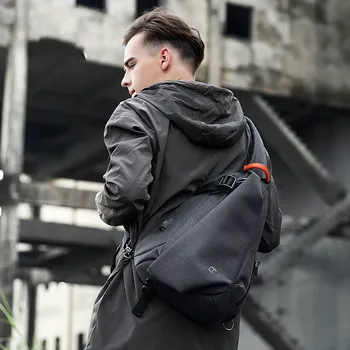 Нова ежедневни мъжки нагрудная чанта с голям капацитет, градинска оксфорд чанта през рамо, мъжки usb-чанта за през рамо
