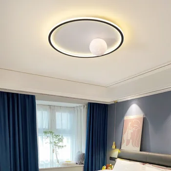 Нова къща Скандинавски спалня хол мода креативна луната окачен тавана лампа квадратна стая светлина