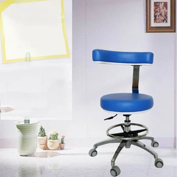Обновената версия на Зъболекарски стол Медицински Стол Лифт Въртящо се Кресло с Облегалка Козметично Стоматологичен Стол Седалка Плюс Околовръстен Краче