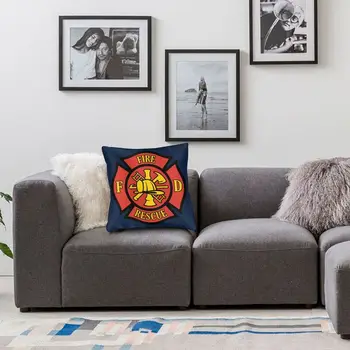 Пожарникар Пожаро-Спасителен Малтийски Флориан Кръст Възглавница Начало Декор Сладък Стол Възглавница Квадрат 3D Печат Калъфка За Поръчка