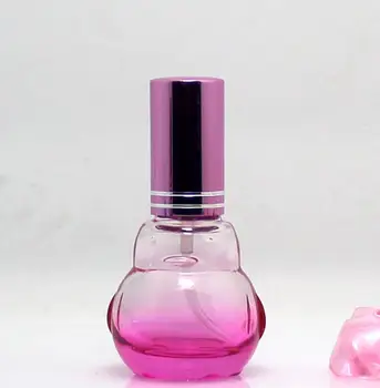 Продажба на едро 100 бр./лот, 10 мл, Преносим Стъклен Флакон-спрей за духове, Празни Цветни Стъклени Флакони за парфюми