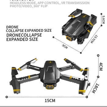 Радиоуправляеми безпилотни самолети, XT6 с 4K HD Професионални Двойни Камери за Дистанционно Управление на БЛА Квадрокоптер снимка от въздуха Сгъваема Хеликоптер Самолет