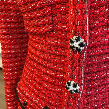 Жена Вълна Комплект от две части, Червена рокля + Върховете, Пълнозърнести Поли, Корейската Козметична Дрехи, Дамски Реколта Рокля Размер Плюс, Комплекти 2021 1
