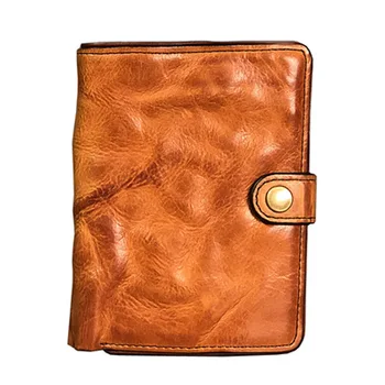 Оригинален мъжки кратък чантата си ръчно изработени от телешка кожа на първия слой растително дъбени в ретро стил с водительскими права 1