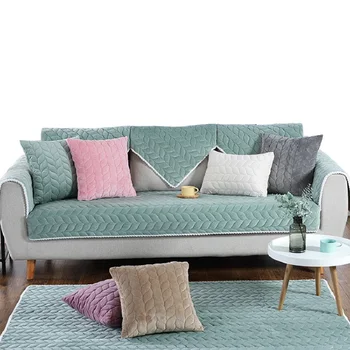 Скандинавска Топла зимна мека мебел възглавница с декорация във формата на кристали, velvet калъф за дивана, нескользящее кърпа за дивана, кожен калъф за дивана, изработени по поръчка калъф 1