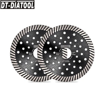 DT-DIATOOL 2 бр. Диамантени пильный диск Тесен Турбо с няколко дупки с Диаметър Пильного диск 105 mm 115 mm 125 mm 180 mm 230 mm Режещия диск 2