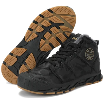 OLOMLB зимна защитна капачка с пръсти, водене жив топлина, мъжки памучни обувки дантела, улични армейските обувки специални сили, мъжки зимни обувки 2
