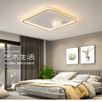 Нова къща Скандинавски спалня хол мода креативна луната окачен тавана лампа квадратна стая светлина 2