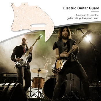 Guitar Pro Защита От Надраскване Професионален TL PVC С Една Дупка, За да го получите Тампон За Китара Защита От Надраскване Перлена Плоча 3