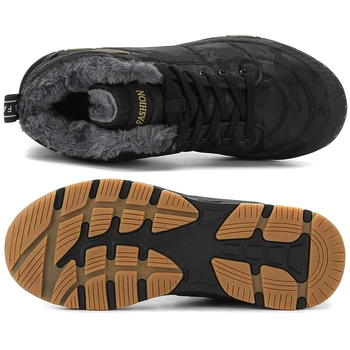 OLOMLB зимна защитна капачка с пръсти, водене жив топлина, мъжки памучни обувки дантела, улични армейските обувки специални сили, мъжки зимни обувки 3