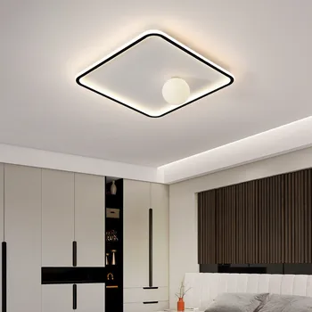 Нова къща Скандинавски спалня хол мода креативна луната окачен тавана лампа квадратна стая светлина 4