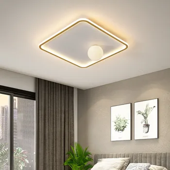 Нова къща Скандинавски спалня хол мода креативна луната окачен тавана лампа квадратна стая светлина 5